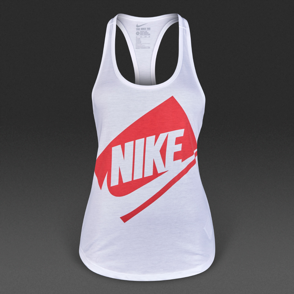 Nike Sportswear Tank-Box Futura Racer White / University Red for Women